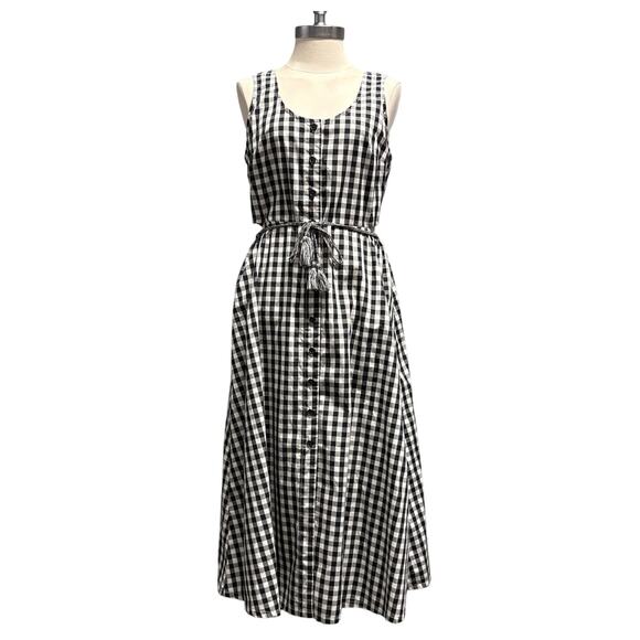 Who What Wear Sleeveless Gingham Cut Out Dress Size Small‎ - Picture 1 of 11